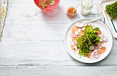 Salmon carpaccio (low carb)