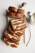 Layer cake doused in ginger syrup