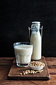 Soya milk and dried soya beans