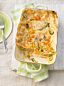 Pointed cabbage and carrot lasagne