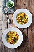 Colourful vegetables stew