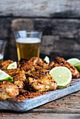 Chicken wings with chilli and lime