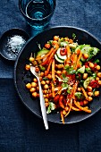 Crispy chickpeas with caramelised carrots and chilli (Turkey)