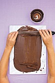 Make chocolate shavings
