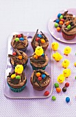 Easter cupcakes with Easter nest