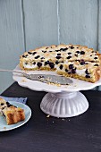 Gluten-free blueberry and ricotta tart with cinnamon