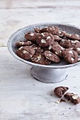 Gluten-free coconut and cocoa cookies with white chocolate