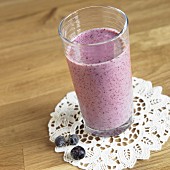 A frozen blueberry smoothie