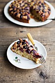 Cherry cake with pistachios