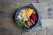 Goodness Bowl mit Tempeh (Veganes Powerfood)