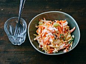 Gluten-free coleslaw with carrots and celeriac