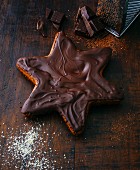 A gluten-free chocolate star