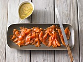 Cured salmon with a mustard and dill sauce