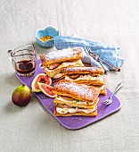 Chai-poached fig mille feuille