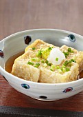 Fried tofu with spring onions (Japan)
