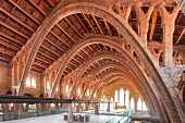 The Cooperatiu de Gandesa celler (Catalonian parabolic arches), Catalonia, Spain