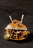 Burger im Jäger Style mit Wildflleisch & Pilzen