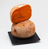 Mimolette (round hard cheese from France)