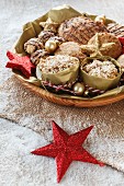 A Christmas platter with oat biscuits, oat muffins, scones and oat bites