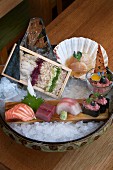 Sashimi and tuna fish tatar (Japan)