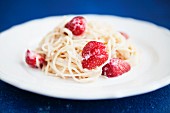 Spaghetti with strawberries