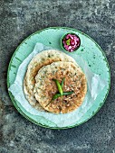 Indian pancakes with green chilli