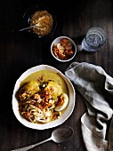 Ohn No Khao Swe (curry soup with chicken & noodles, Burma)