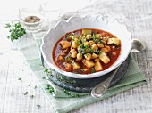 Oriental chickpea stew with fresh thyme