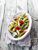 Lemon and chervil penne with green asparagus