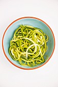 A bowl of courgette pasta