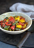 Colourful roasted peppers (China)