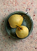 Two pears in a bowl