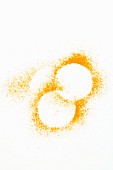 Rings of curry powder seen from above