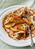 Pancakes with caramelised apples