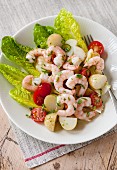 Prawn salad with chilli and cherry tomatoes