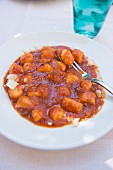 Gnocchi Amatriciana with tomato sauce