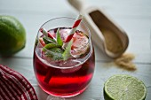 Belgian cherry berry with lime, mint and brown sugar