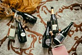 Cremant and sparkling wine on a rug