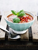 Gazpacho with fresh basil