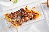 Indonesian chicken skewers with pineapple