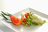 Spring rolls with vegetables and rice