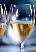 Glasses of sparkling wine from Franciacorta, Italy