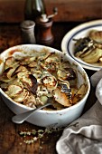 Fish and potato bake with thyme