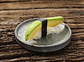 Nigiri sushi with avocado