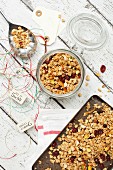 Muesli with marmalade and ginger as a gift