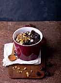Millet with berries and pistachios