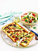 Asparagus, prosciutto and Goats Cheese tart