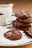 Flourless chocolate and mint biscuits