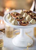 Mince pies and golden almond pears for the Christmas party