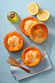 Mini seafood pies with lemon and olive oil